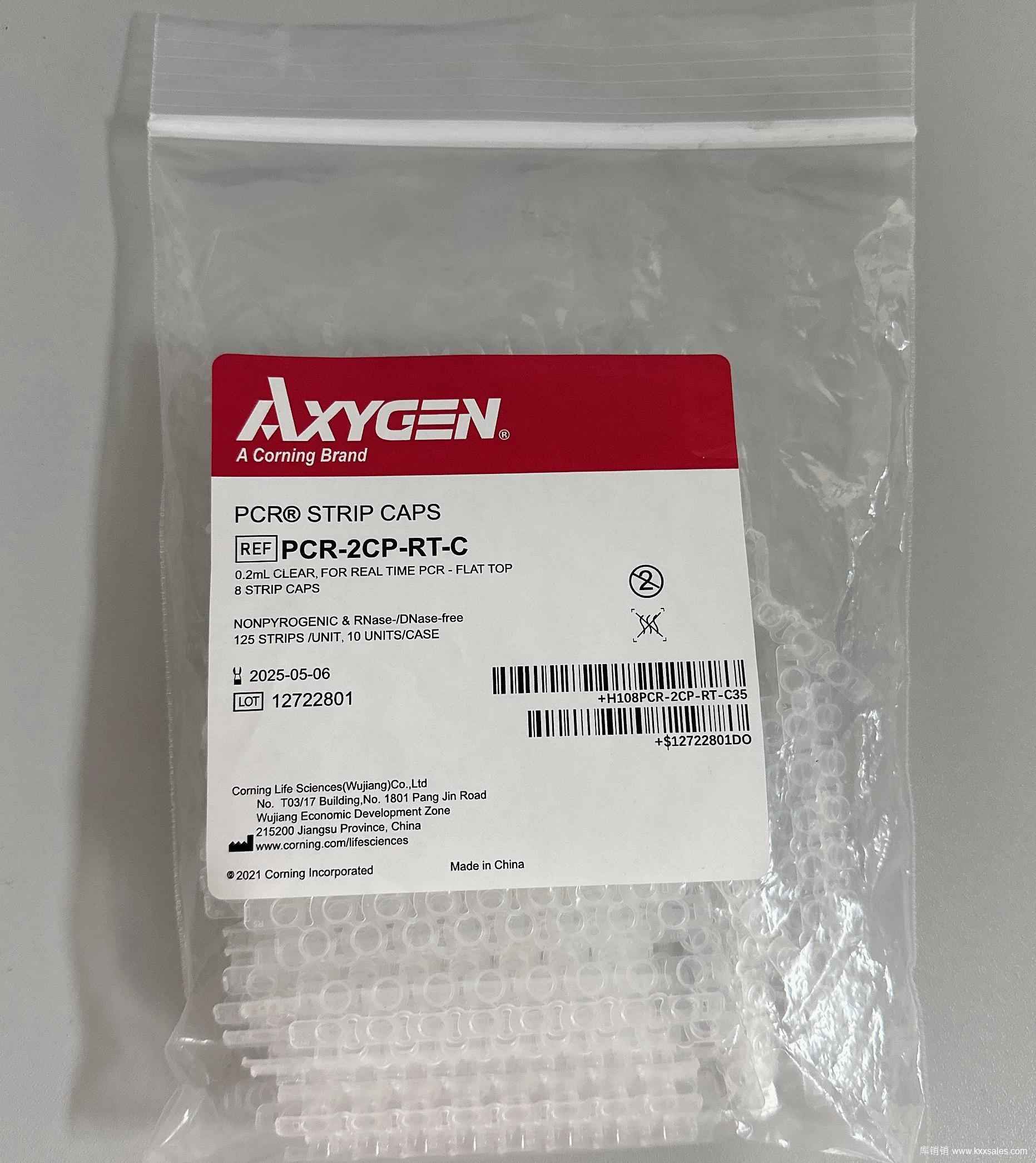 Axygen爱思进   0.2ml荧光定量八排平盖   PCR-2CP-RT-C